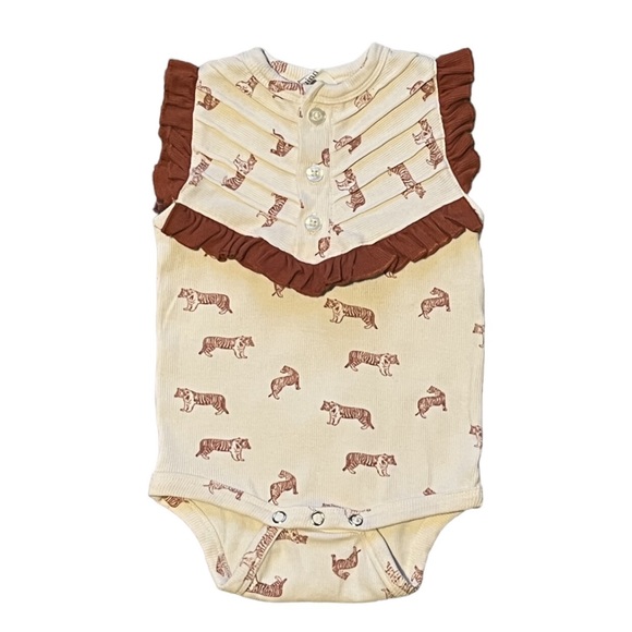 Girls 3-6M Tiger Tank top Onesie - Picture 1 of 3